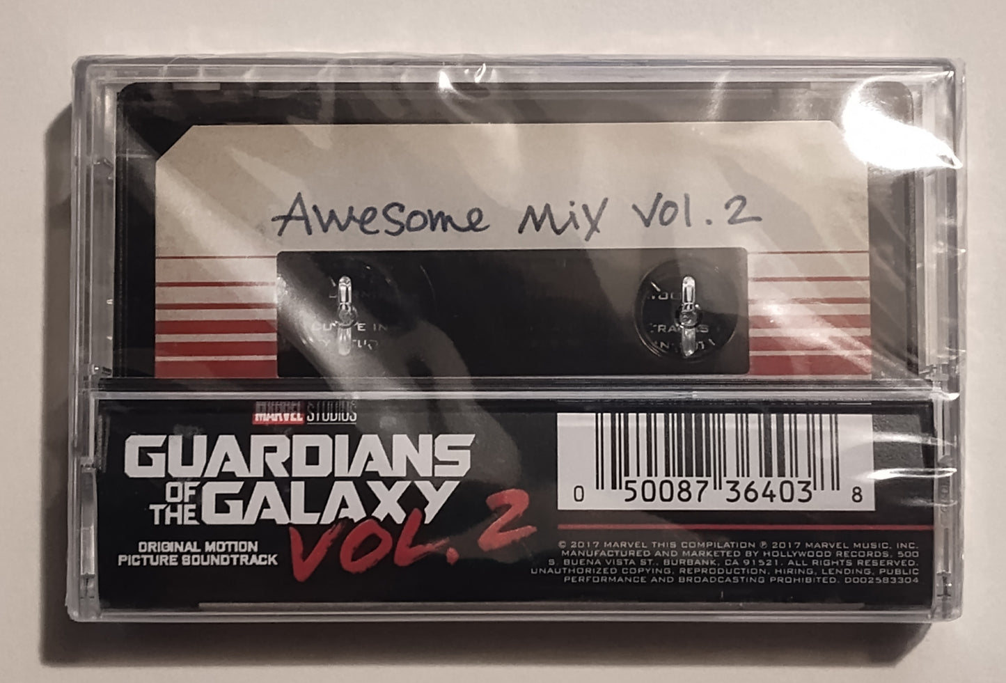 Various Artists - "Awesome Mix Vol. 2 (Guardians Of The Galaxy 2 Soundtrack)" - CASSETTE TAPE NM/M (Sealed/crack in front of case)
