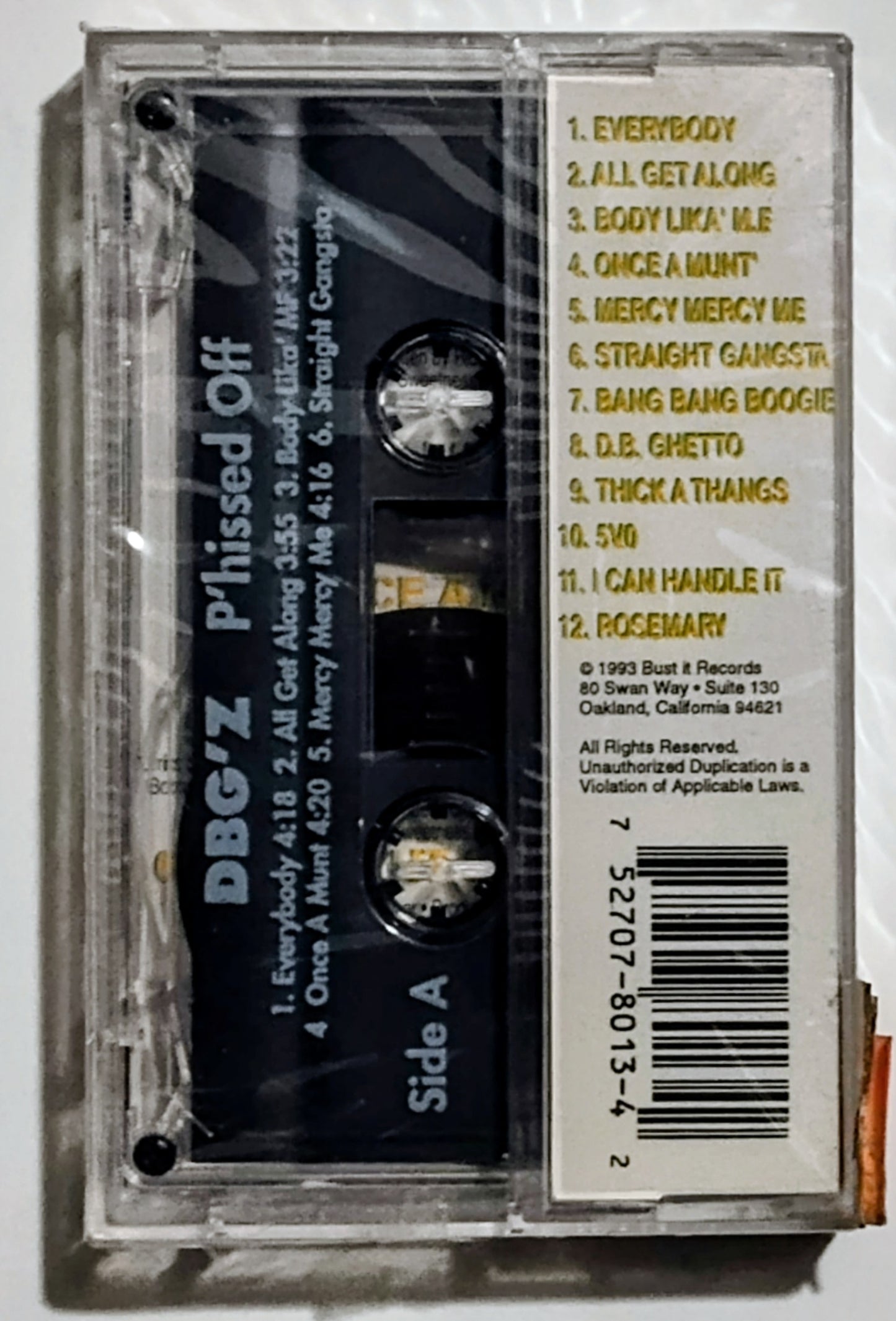 DBG'z - "P'hissed Off" - CASSETTE TAPE M/M (Sealed)
