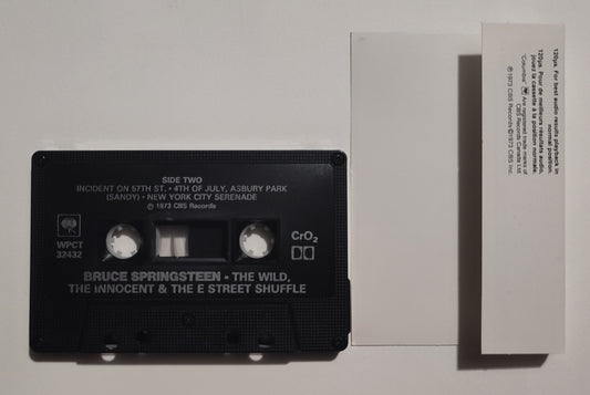 Bruce Springsteen - "The Wild, The Innocent And The E Street Shuffle" - CASSETTE TAPE (Canada; black shell; DOLBY) VG+/VG+