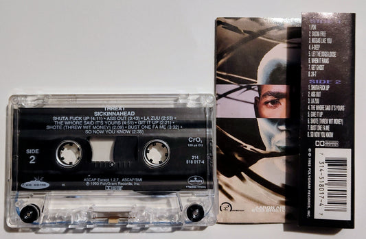 Threat - "Sickinahead" - CASSETTE TAPE (DOLBY HX PRO) VG+/VG