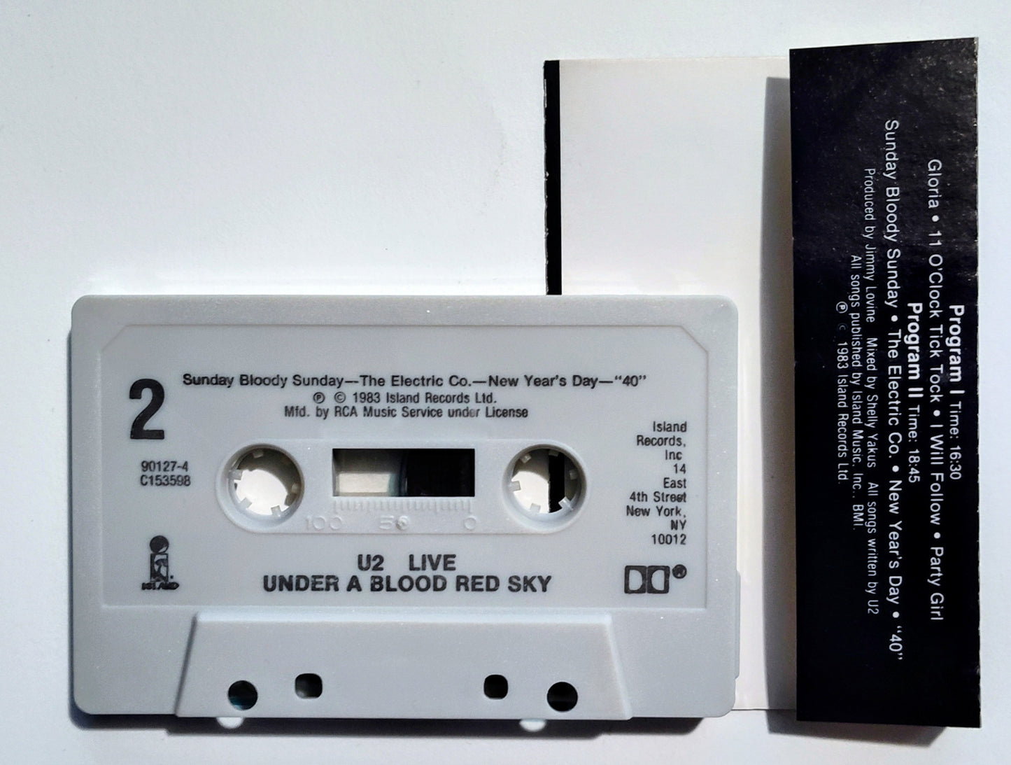 U2 - "Under A Blood Red Sky" - CASSETTE TAPE (RCA Club) VG+/VG+