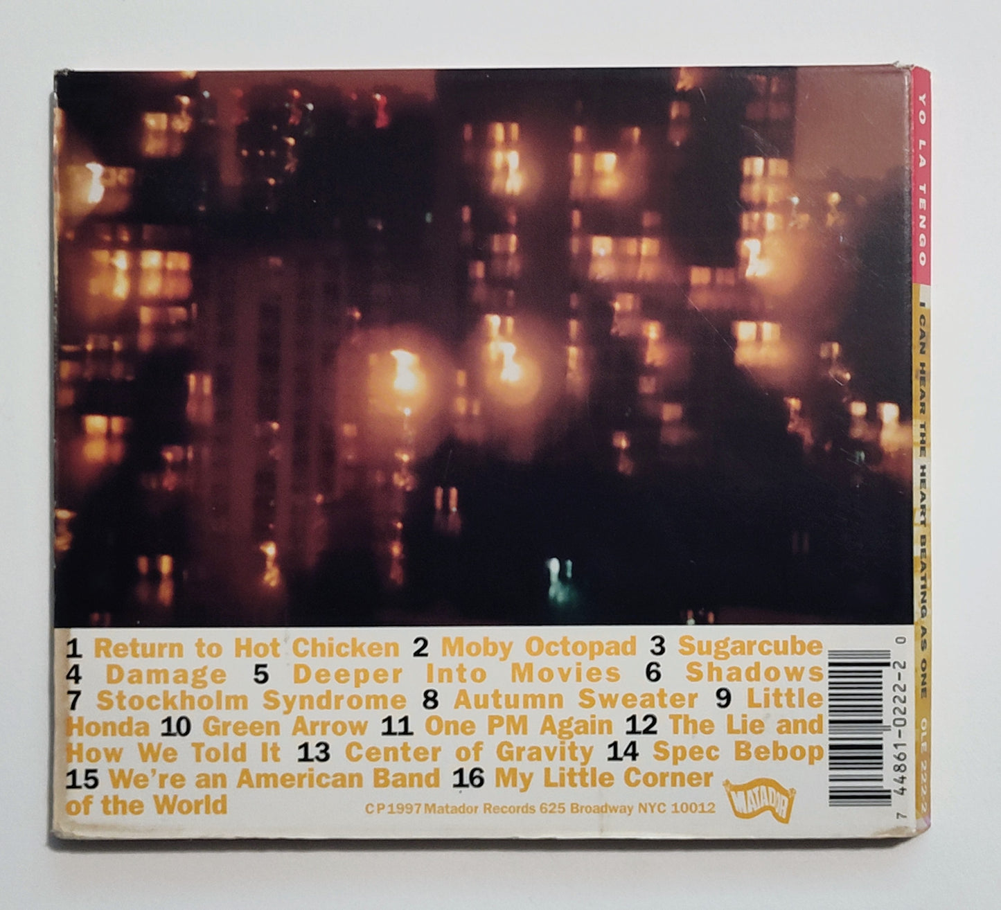 Yo La Tengo - "I Can Hear The Heart Beating As One" - INDIE COMPACT DISC VG/VG+