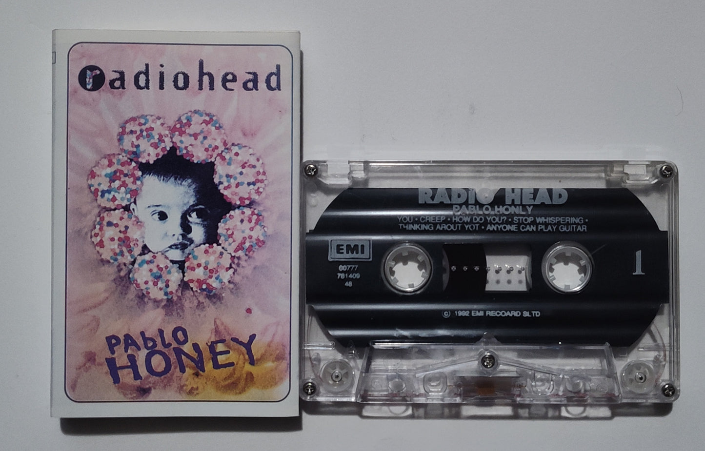 Radiohead - "Pablo Honey" - CASSETTE TAPE G+/VG+ (Lightstruck cover)