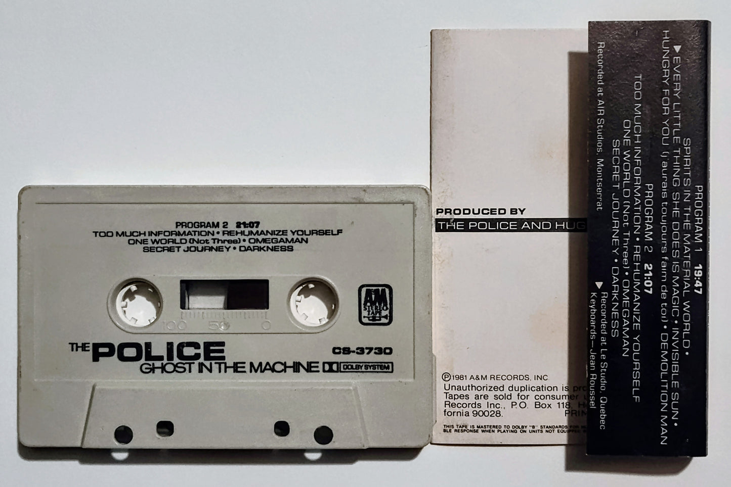Police, The - "Ghost In The Machine" - CASSETTE TAPE (DOLBY) VG/VG