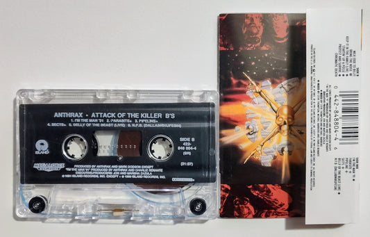 Anthrax - "Attack Of The Killer B's" - CASSETTE TAPE (BMG; DOLBY HX PRO) VG+/VG+