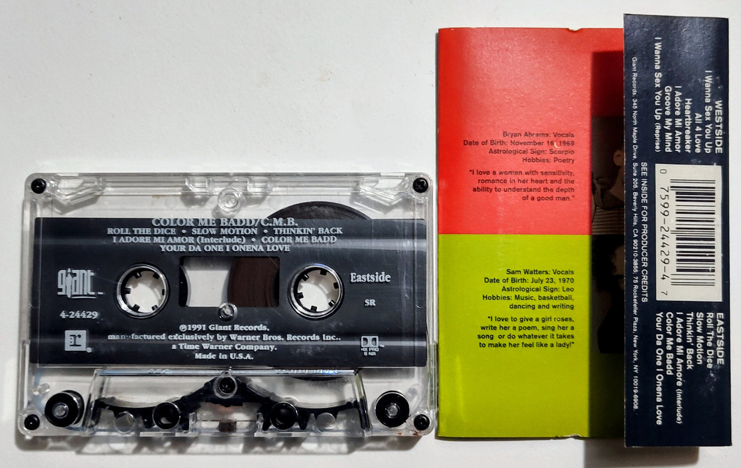 Color Me Badd - "C.M.B." - CASSETTE TAPE (DOLBY) G+/VG