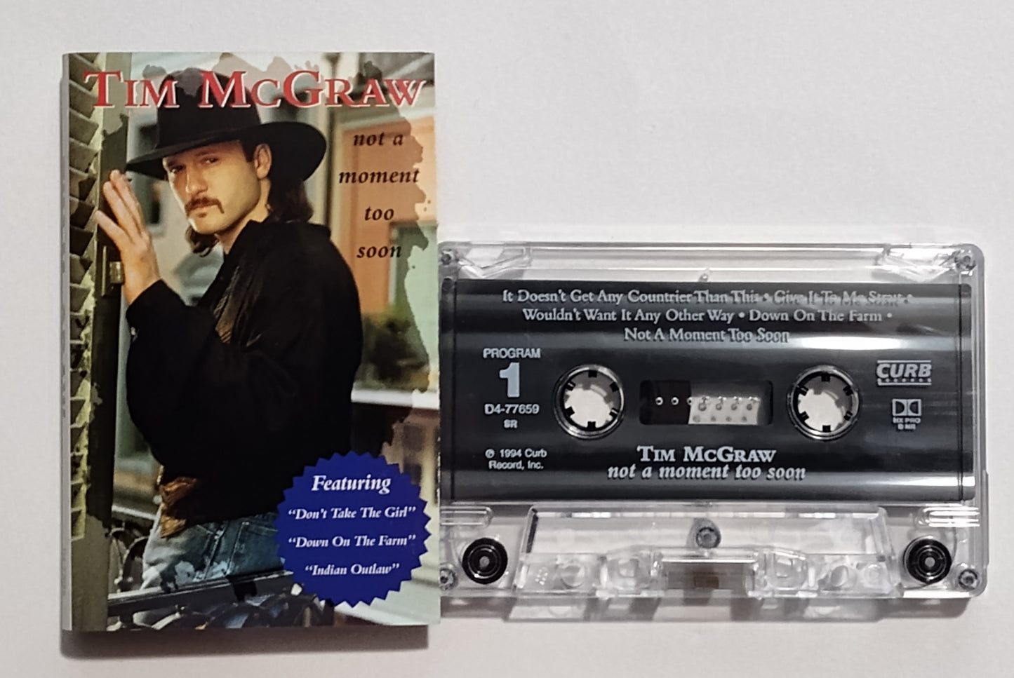 Tim McGraw - "Not A Moment Too Soon" - CASSETTE TAPE (SR; DOLBY HX PRO B NR) NM/NM