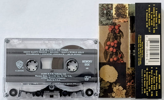 R.E.M. - "Out Of Time" - CASSETTE TAPE VG+/VG+ *🚨*