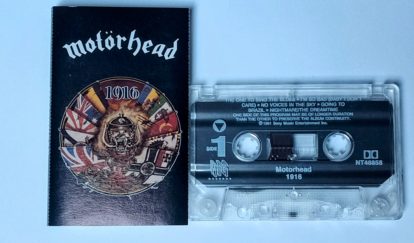 Motörhead - "1916" - CASSETTE TAPE (DOLBY) VG+/VG+