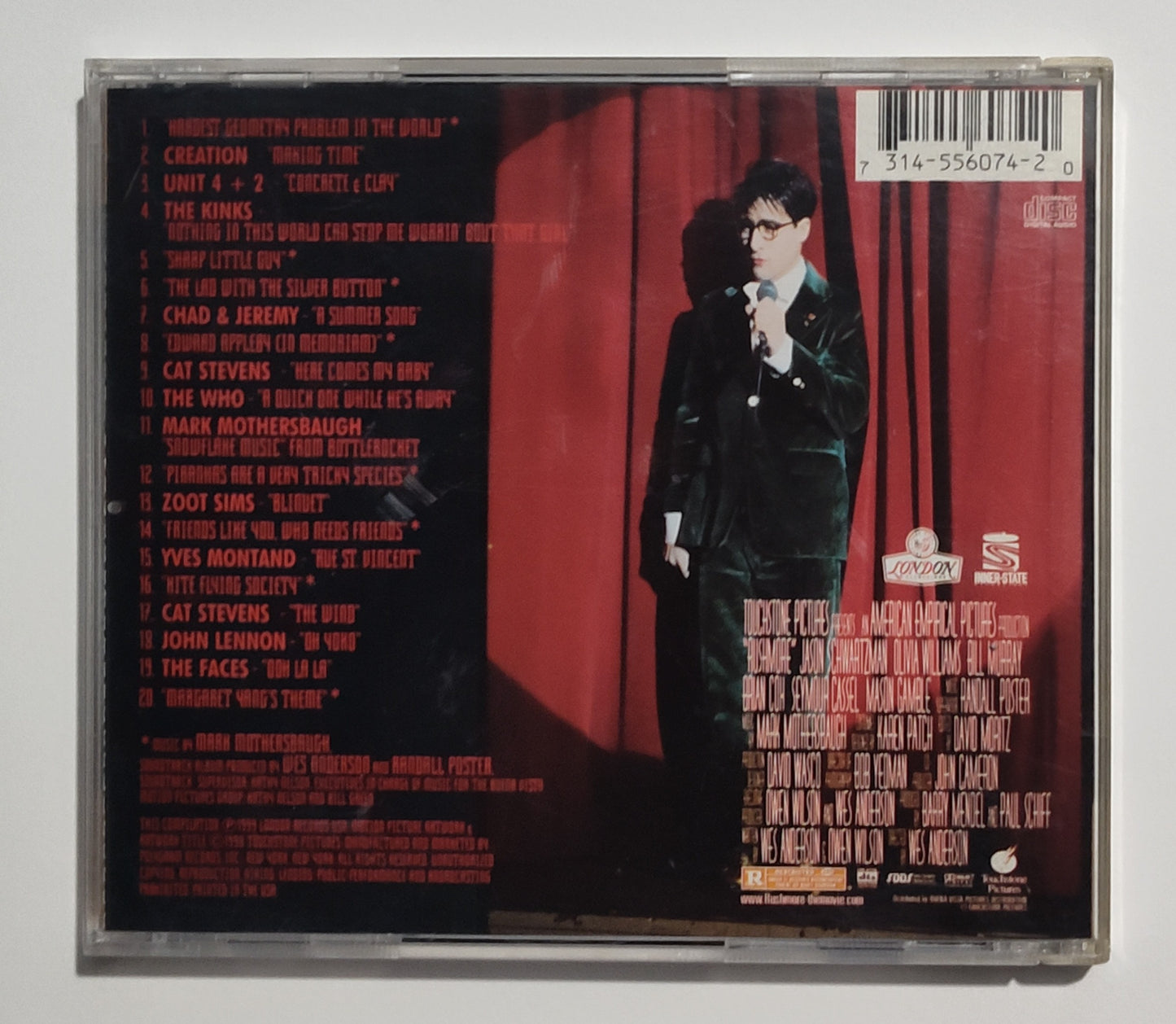 Various Artists - "Rushmore Soundtrack" - COMPACT DISC VG/G