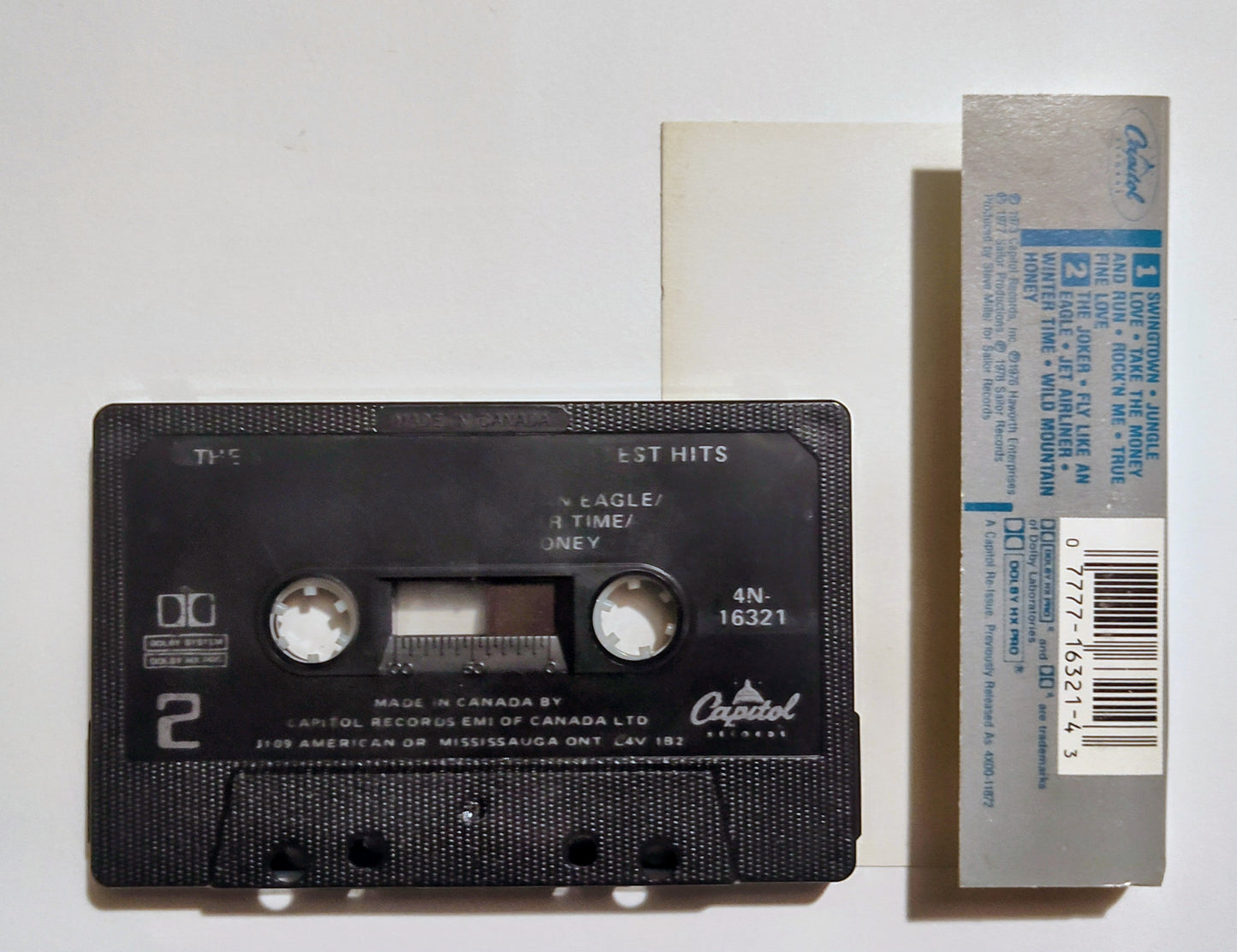 Steve Miller Band - "Greatest Hits" - CASSETTE TAPE (Canada; black shell; DOLBY HX PRO) VG/G+