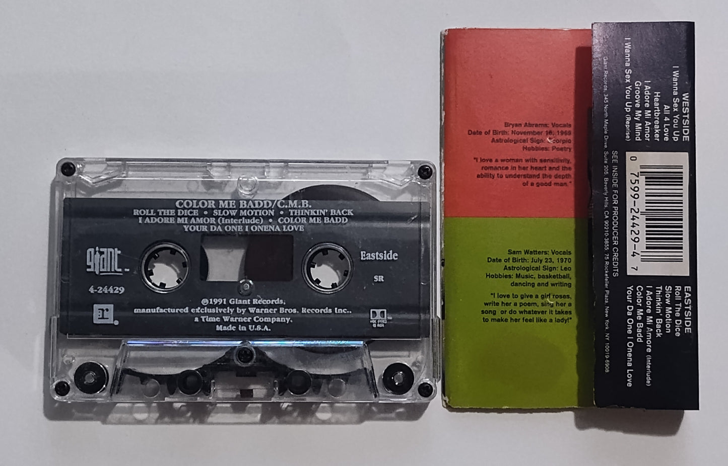 Color Me Badd - "C.M.B." - CASSETTE TAPE (DOLBY HX PRO B NR) VG+/VG+