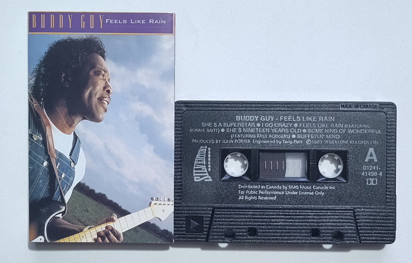 Buddy Guy - "Feels Like Rain" - CASSETTE TAPE (Canada; black shell; DIGalog; DOLBY) VG+/VG+