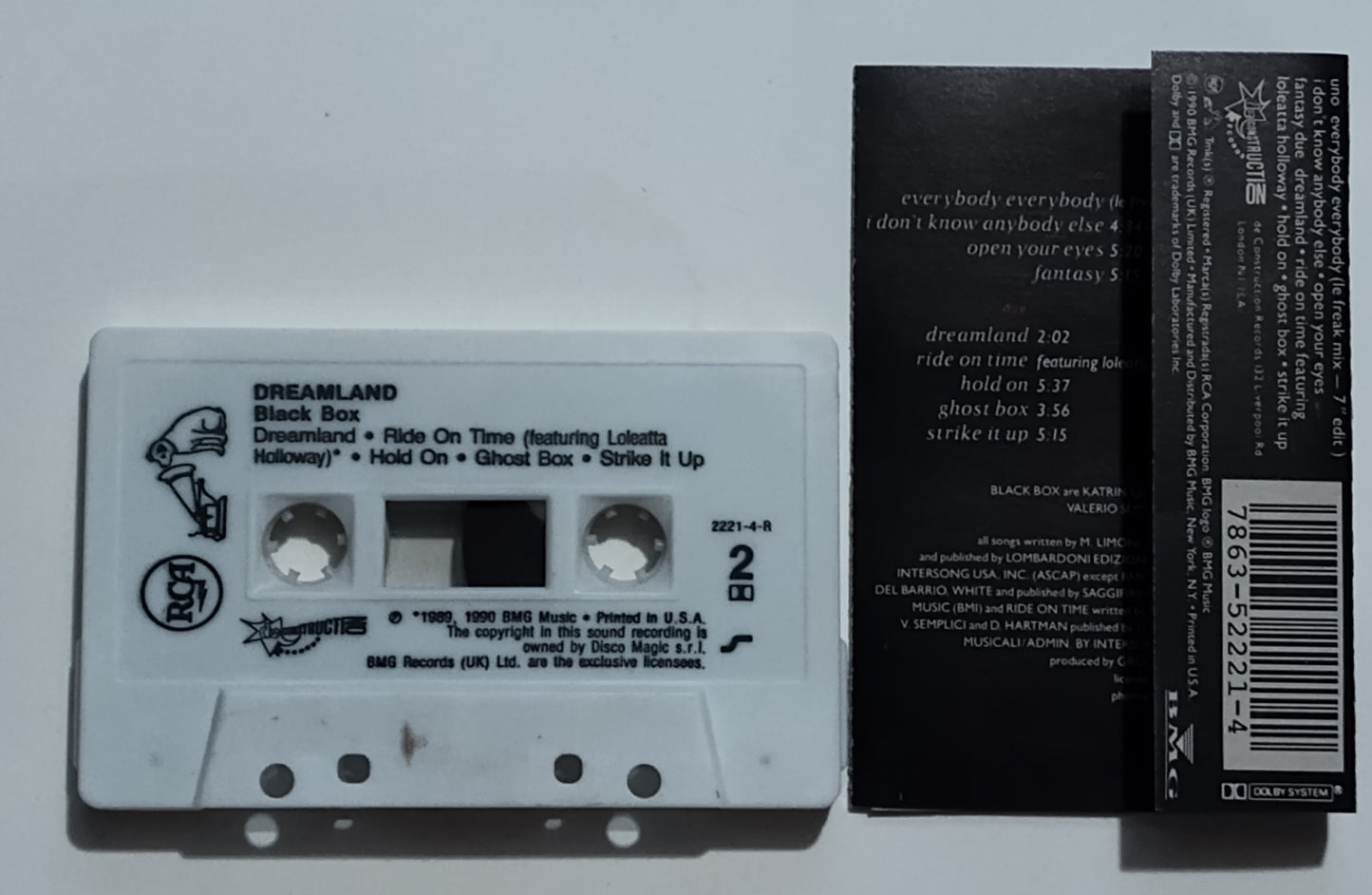Black Box - "Dreamland" - CASSETTE TAPE (DOLBY) VG+/VG
