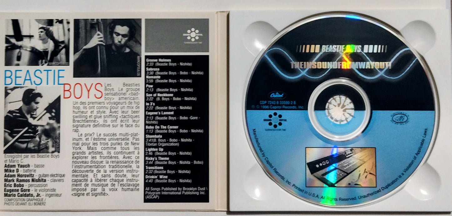 Beastie Boys - "The In Sound From Way Out (Instrumentals Composed By The Beastie Boys)" - COMPACT DISC VG+/G+