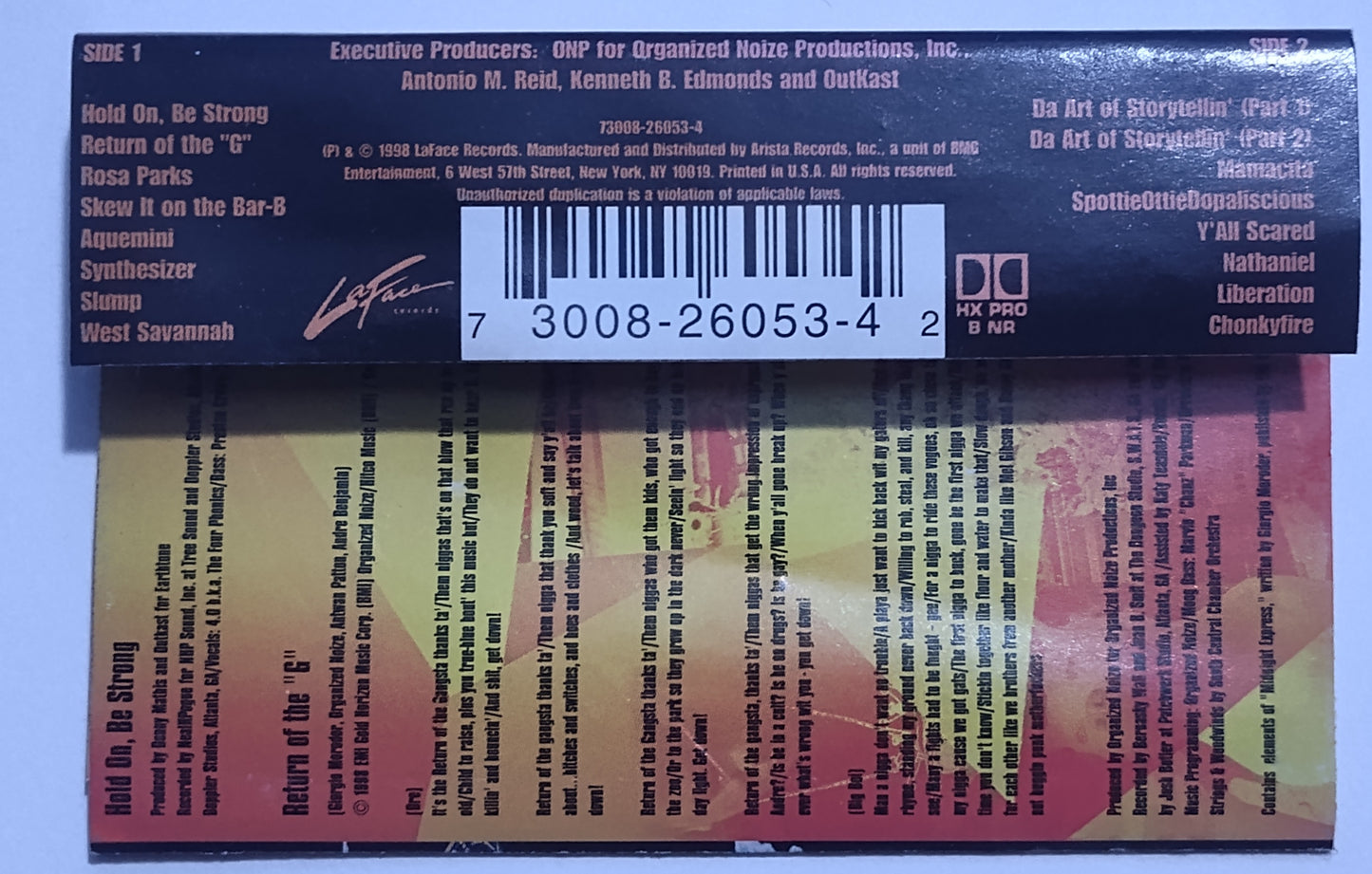 Outkast - "Aquemini" - CASSETTE TAPE (DOLBY HX PRO B NR) VG/FAIR* (See Notes/Photos)