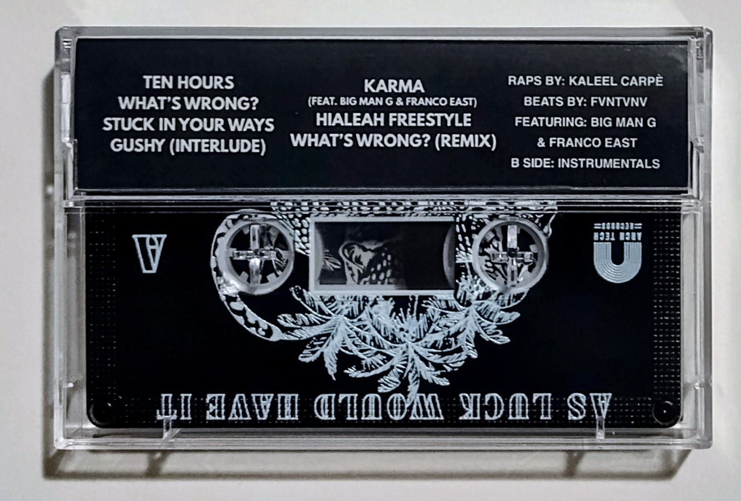 Kaleel Carpè & Fvntvnv - "As Luck Would Have It" - INDIE CASSETTE TAPE (Arch Tech Records Cassette Week 2025 Release) M/M (Sealed; numbered 15/25)
