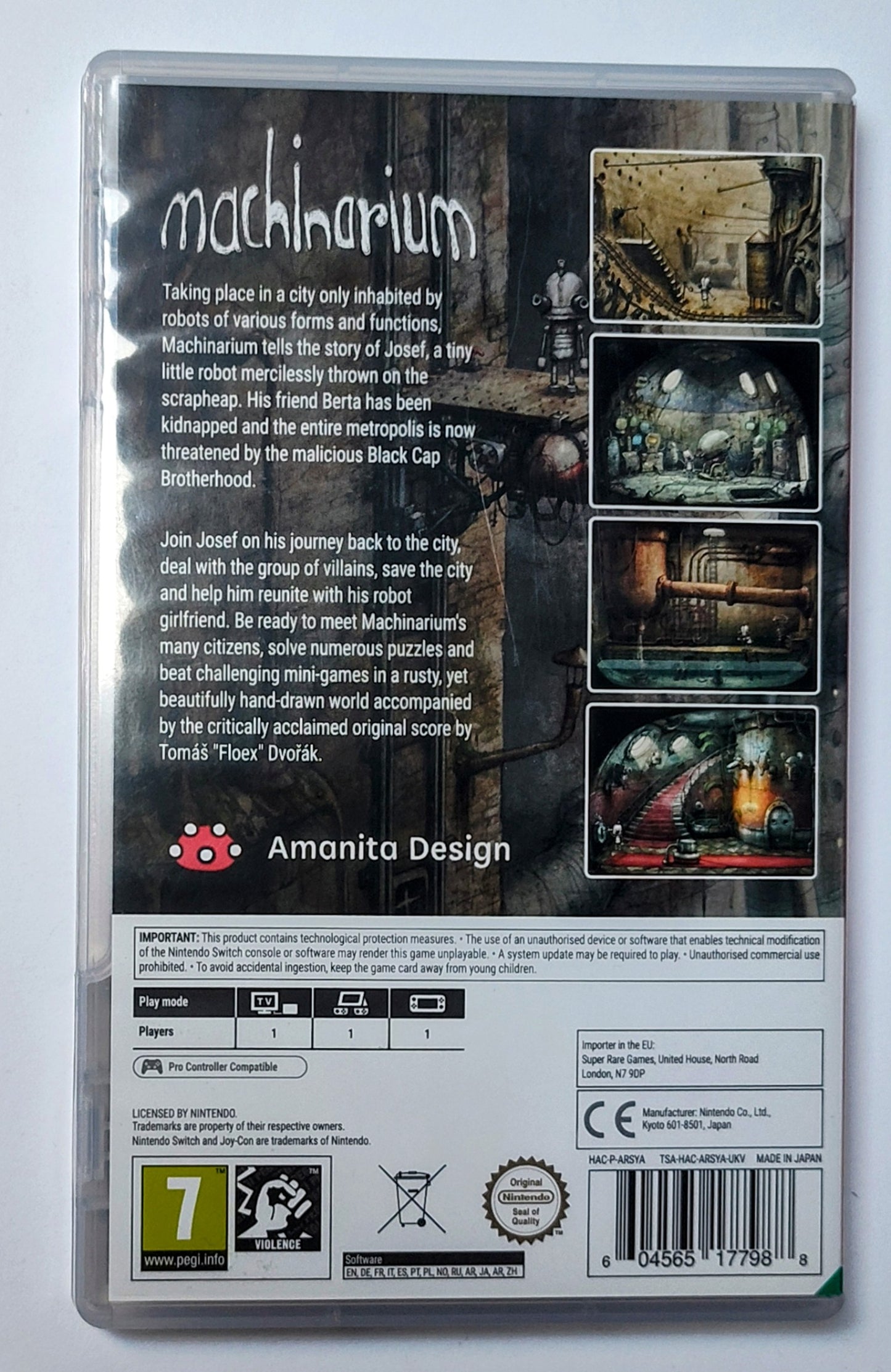 Machinarium - NINTENDO SWITCH GAME (Limited Run Games) NEAR MINT