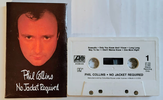 Phil Collins - "No Jacket Required" - CASSETTE TAPE VG/VG+
