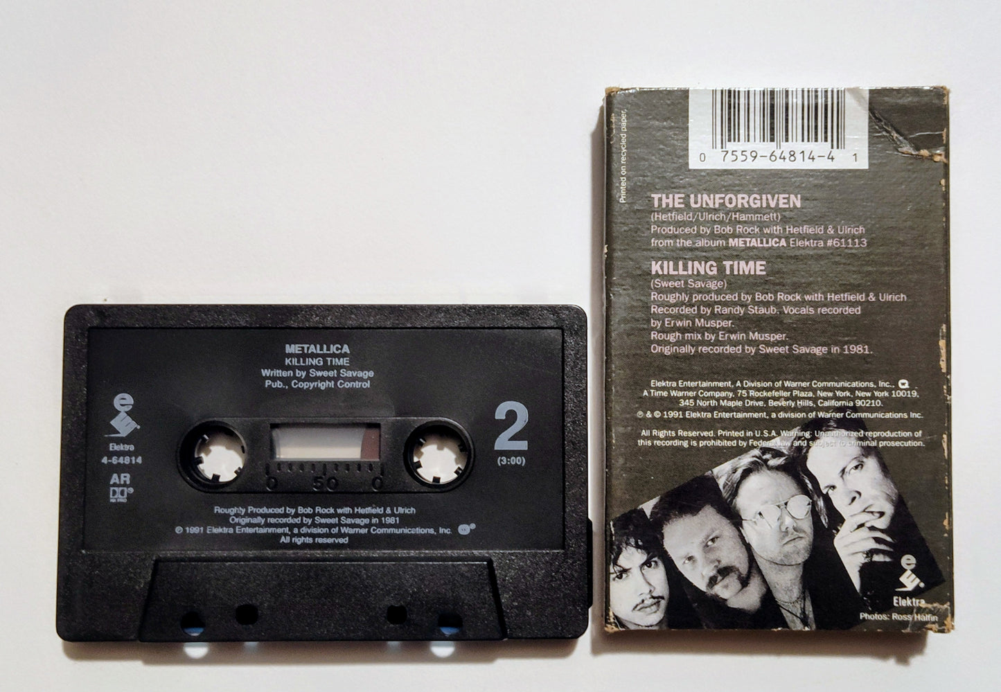 Metallica - "The Unforgiven" - CASSETTE TAPE (Single; AR; DOLBY HX PRO) G+/VG+
