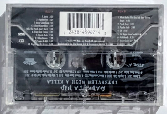 Ganksta Nip - “Interview With A Killa” - CASSETTE TAPE NM/M (Sealed with cracked cover)