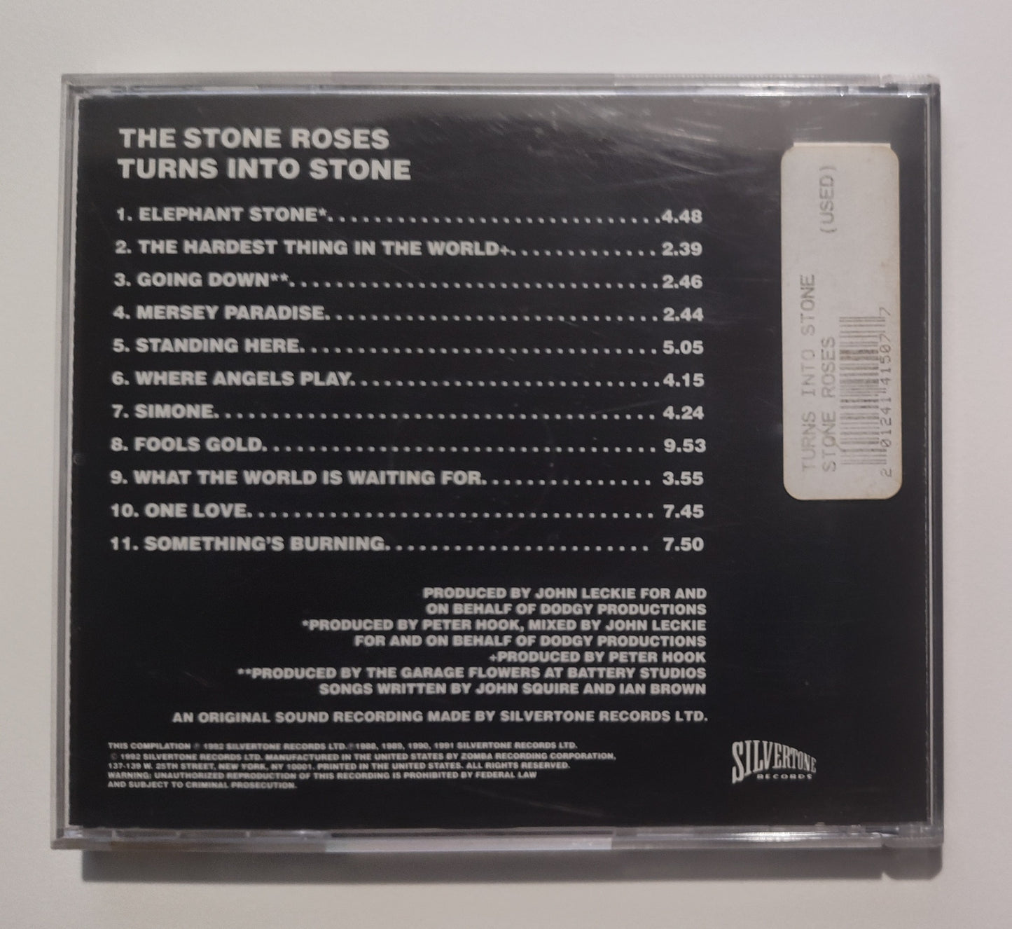 Stone Roses, The - "Turns Into Stone" - COMPACT DISC VG/G+ (Hole punch)