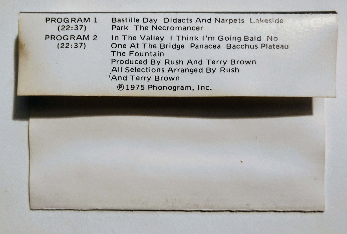 Rush - "Caress Of Steel" - CASSETTE TAPE VG/VG