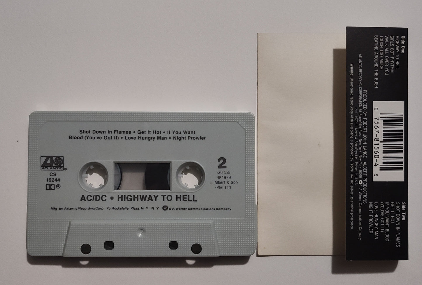 AC/DC - "Highway To Hell" - CASSETTE TAPE (DOLBY) VG/VG