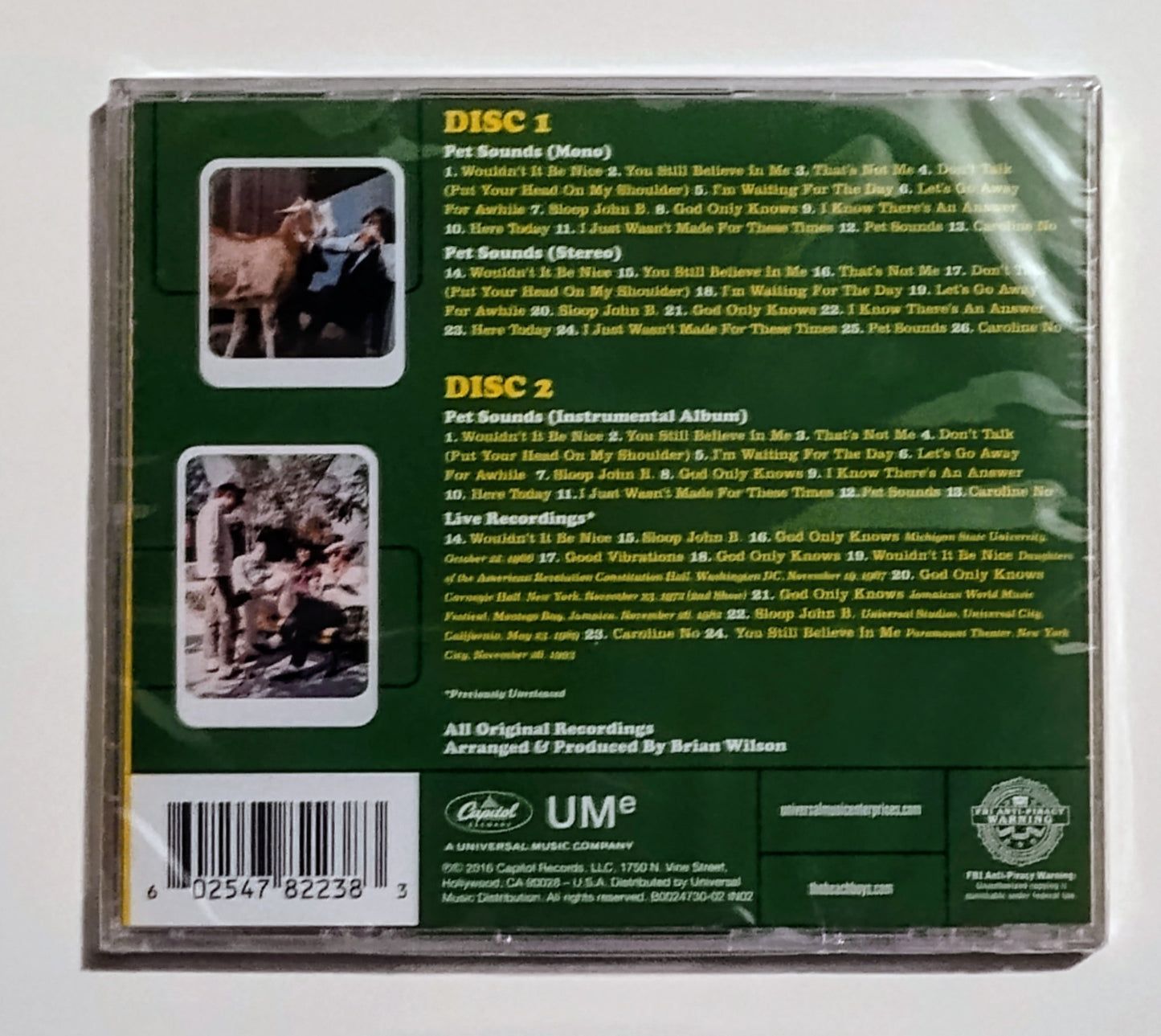 Beach Boys, The - "Pet Sounds (50th Anniversary Deluxe Edition; Mono, stereo, instrumentals & live stuff)" - COMPACT DISC (2x) M/M (Sealed)