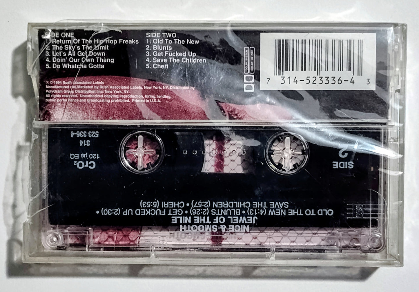 Nice & Smooth - "Jewel Of The Nile" - CASSETTE TAPE VG/M (Sealed; broken seal; cracked case)