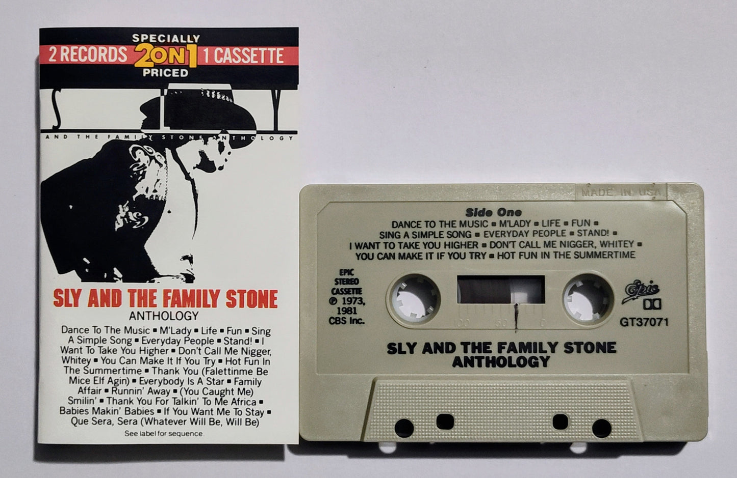 Sly And The Family Stone - "Anthology" - CASSETTE TAPE (DOLBY) VG+/VG+