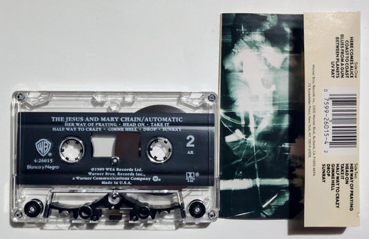 Jesus And Mary Chain, The - "Automatic" - CASSETTE TAPE (AR) VG/VG+ (Saw cut through spine of case and j card)