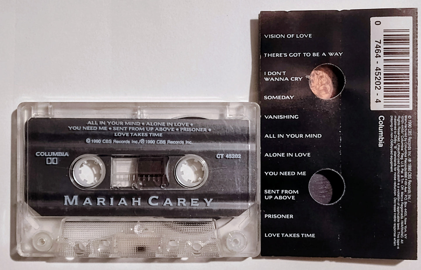 Mariah Carey - "Mariah Carey" - CASSETTE TAPE (DOLBY) VG/VG