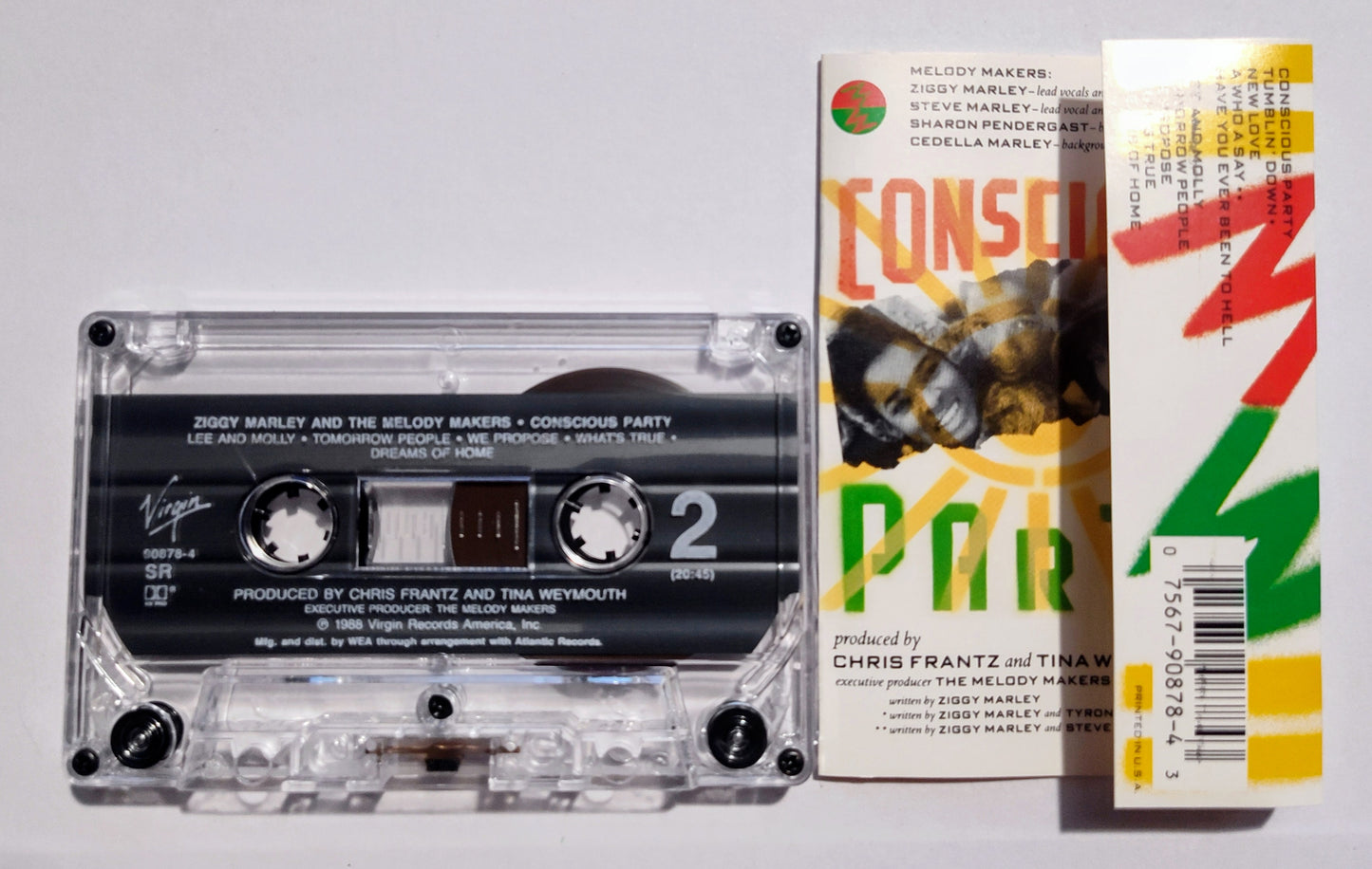 Ziggy Marley - "Conscious Party" - CASSETTE TAPE (SR; DOLBY HX PRO) VG+/VG+