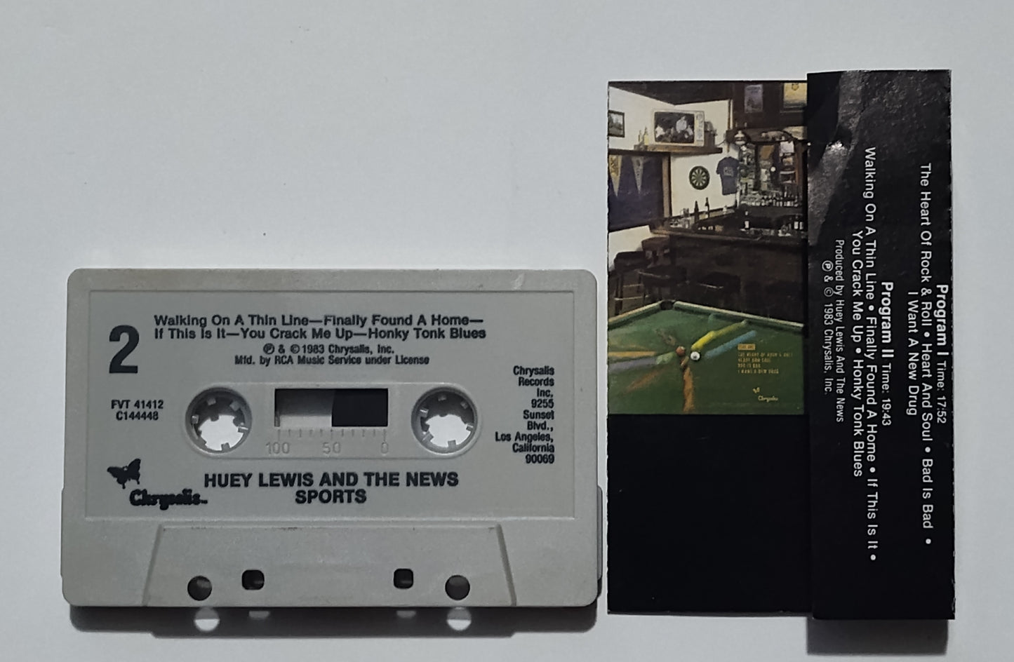 Huey Lewis & The News - "Sports" - CASSETTE TAPE (RCA Club) VG/VG