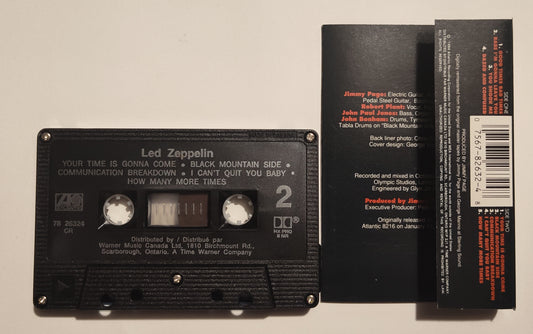 Led Zeppelin - "Led Zeppelin (1)" - CASSETTE TAPE (Canada; black shell) VG+/VG+