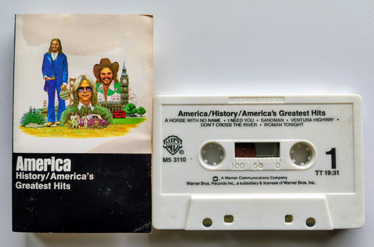 America - “History/America’s Greatest Hits” - CASSETTE TAPE G+/VG