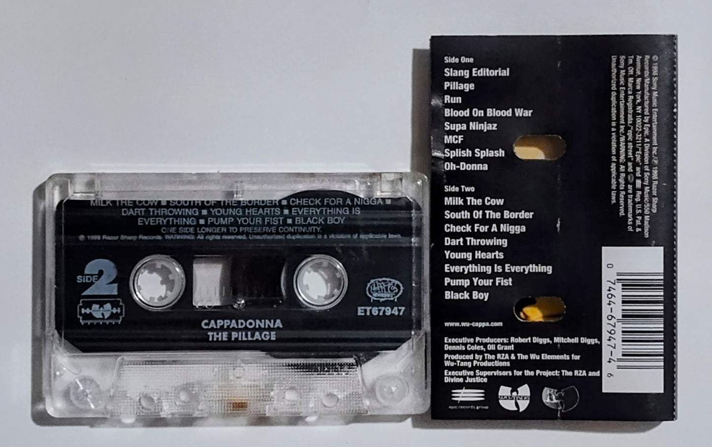Cappadonna - "The Pillage" - CASSETTE TAPE VG/VG to