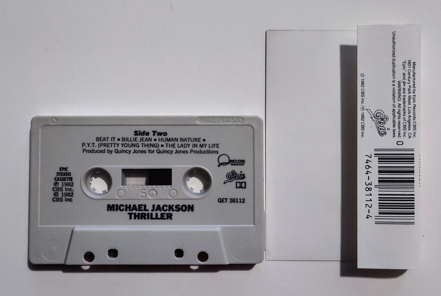 Michael Jackson - "Thriller" - CASSETTE TAPE (DOLBY) VG+/VG+