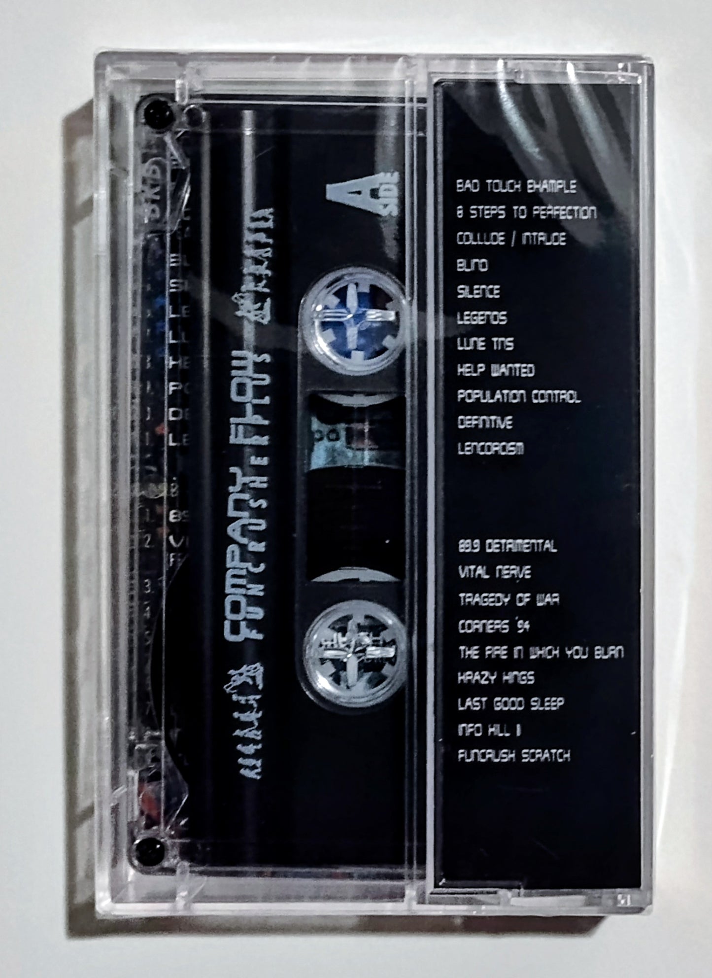 Company Flow - "Funcrusher Plus" - INDIE CASSETTE TAPE (Italy "Fan Club" Tape) M/M (Sealed; 1 Copy Available)
