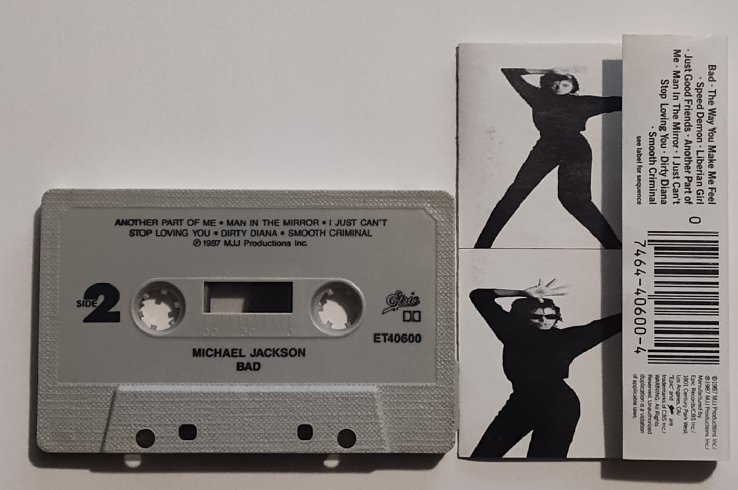 Michael Jackson - "Bad"- CASSETTE TAPE VG/VG
