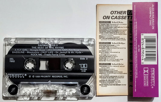 Various Artists - "Rapmasters 2: The Best Of Rhyme" - CASSETTE TAPE (DOLBY HX PRO B NR) VG+/VG+