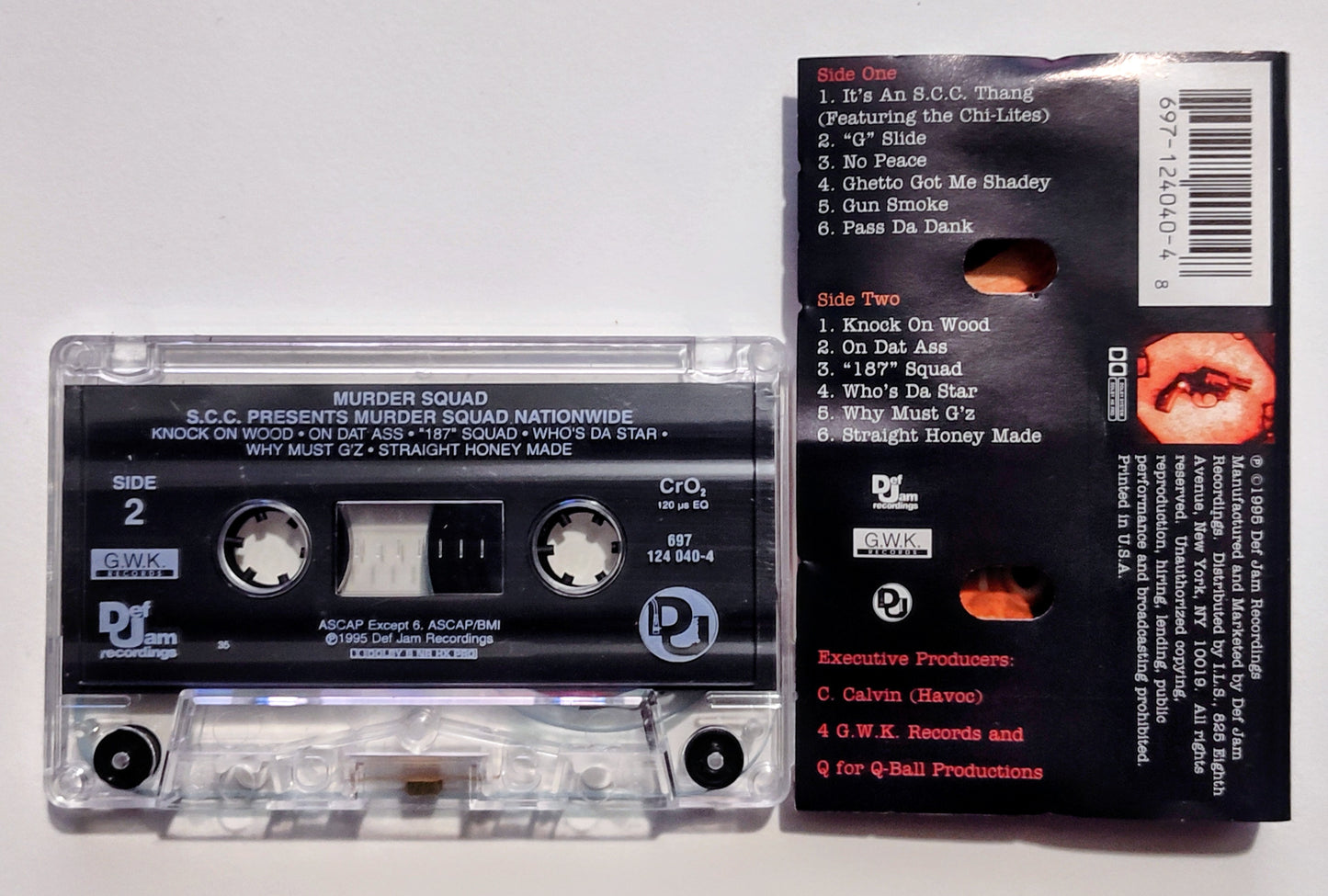 Murder Squad - "S.C.C. Presents Murder Squad Nationwide" - CASSETTE TAPE (Chrome; DOLBY HX PRO B NR) VG+/NM