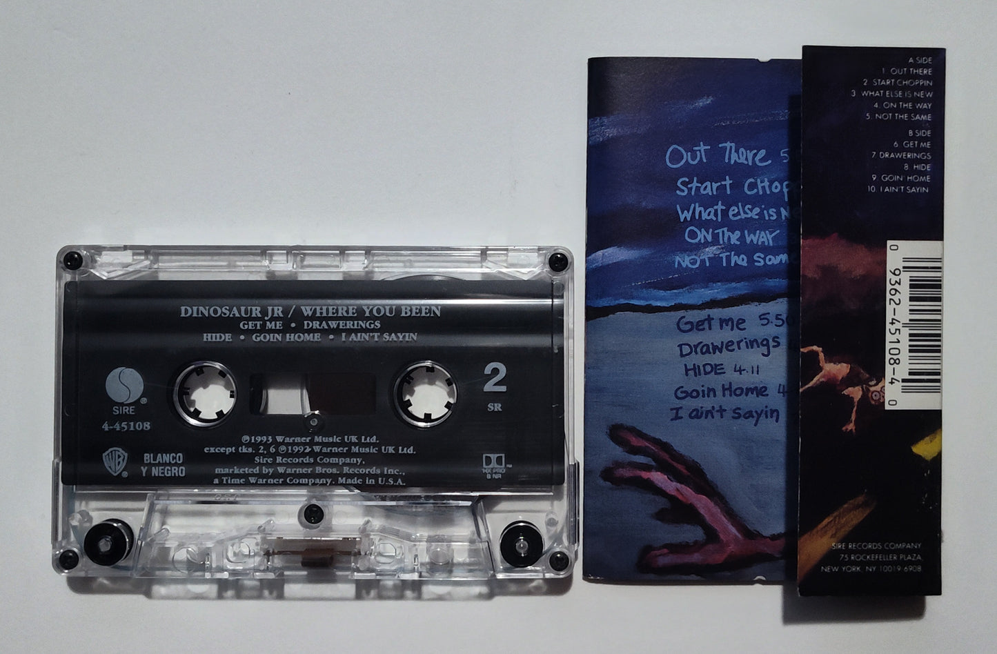Dinosaur Jr - "Where You Been" - CASSETTE TAPE (SR; DOLBY HX PRO B NR) VG/VG+ (Cut card spine)