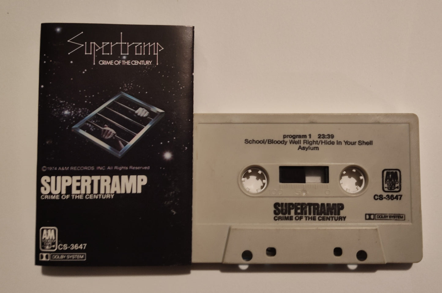 Supertramp - "Crime Of The Century" - CASSETTE TAPE (DOLBY) VG+/VG+