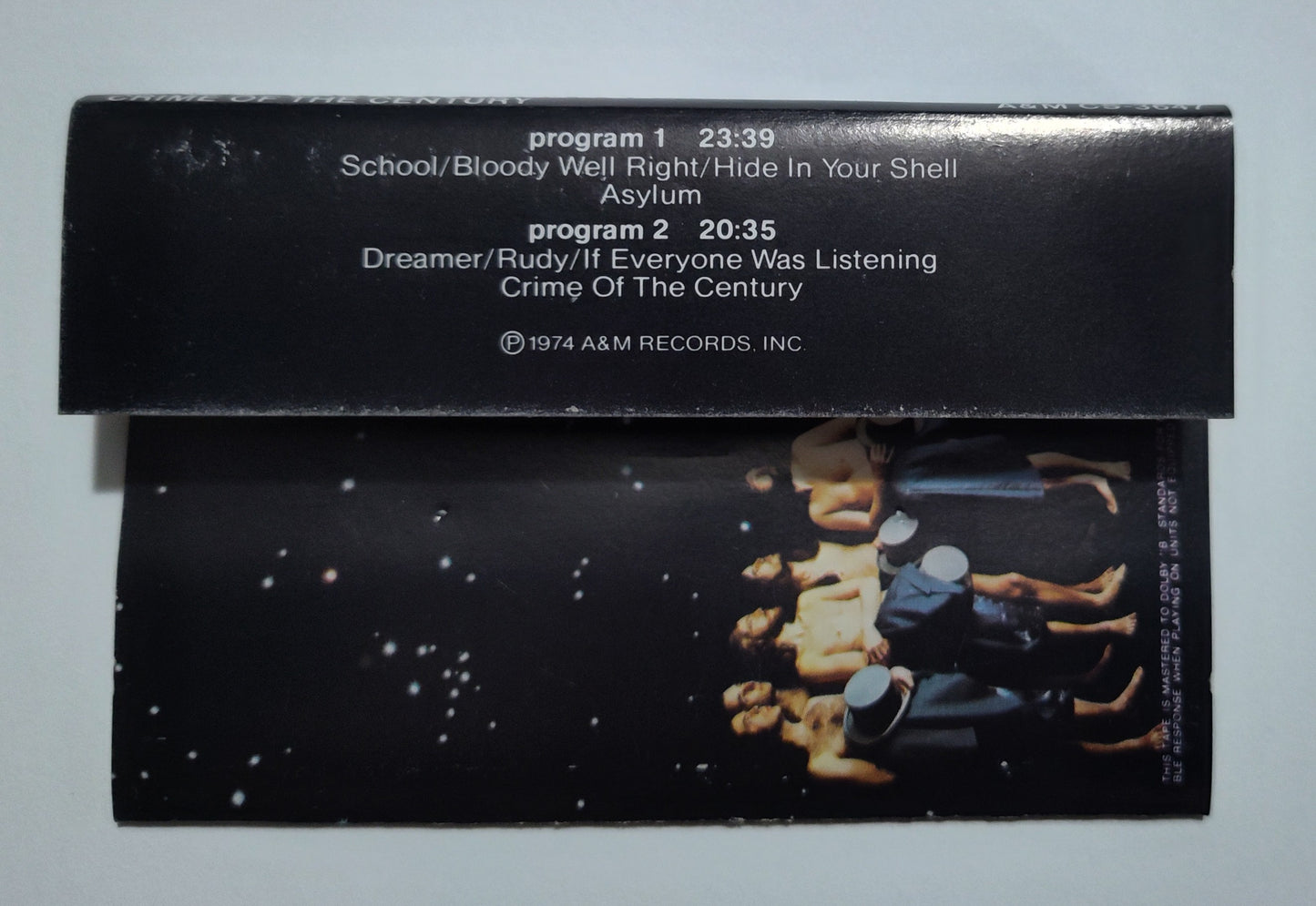 Supertramp - "Crime Of The Century" - CASSETTE TAPE (DOLBY) VG+/VG+
