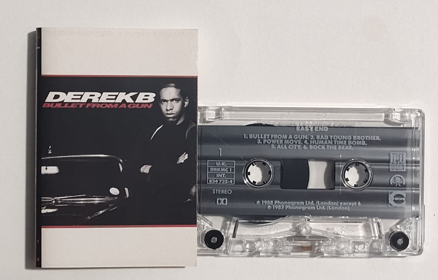 Derek B - "Bullet From A Gun" - CASSETTE TAPE (UK; DOLBY Stereo) VG+/VG+