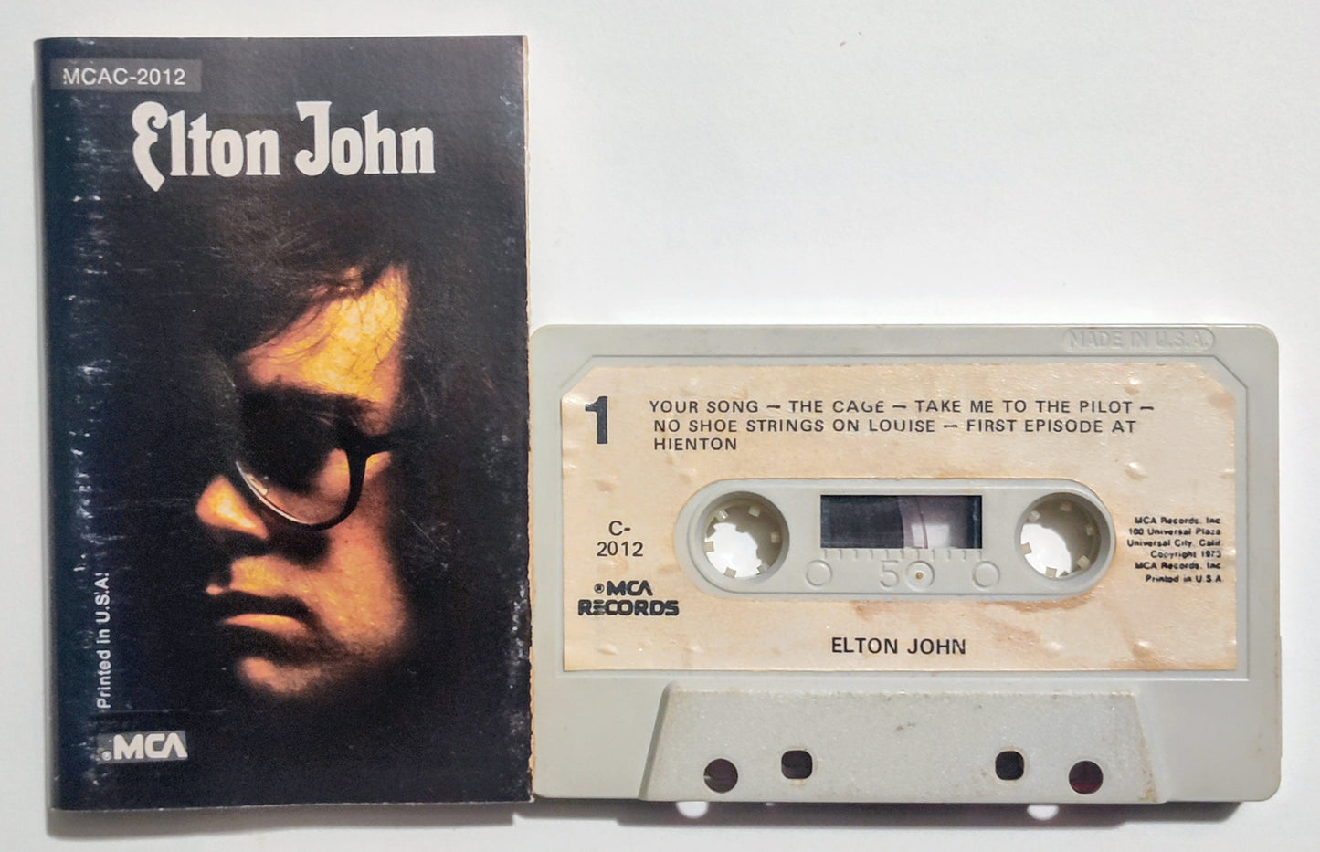 Elton John - "Elton John" - CASSETTE TAPE VG/VG (Paper labels slightly bubbling; plays perfect)