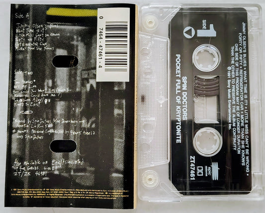 Spin Doctors - "Pocket Full Of Kryptonite" - CASSETTE TAPE VG+/VG+ *🚨*