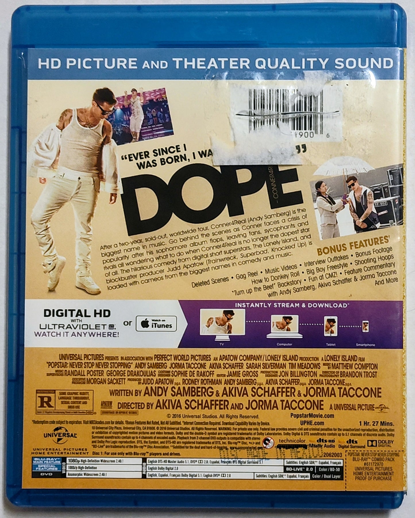 Popstar: Never Stop Never Stopping BLU-RAY